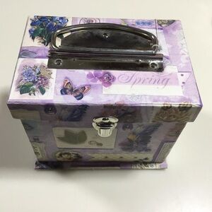 Purple Floral and Butterfly Box